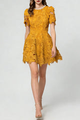 Orange Hollow Mini Dress