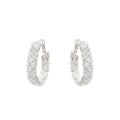 Crystal-Embellished Circle Earrings