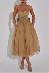 Gold Sparkle Midi Dress
