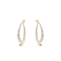 Embellished Curve-Edge Earrings
