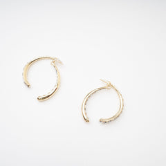 Embellished Curve-Edge Earrings