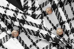 Black White Plaid Blazer