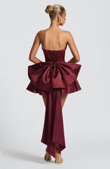 Mini Dress - Cherry Lacquer
