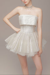 Mesh Mini Dress in Apricot