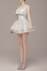 Mesh Mini Dress in Apricot