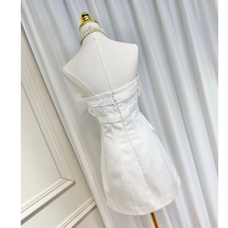 White Embellished Mini Dress