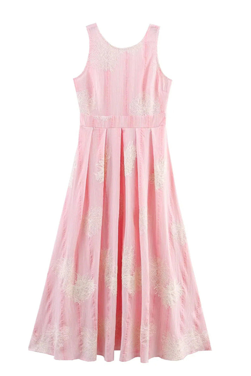 Sleeveless Backless Maxi Dress In Pink