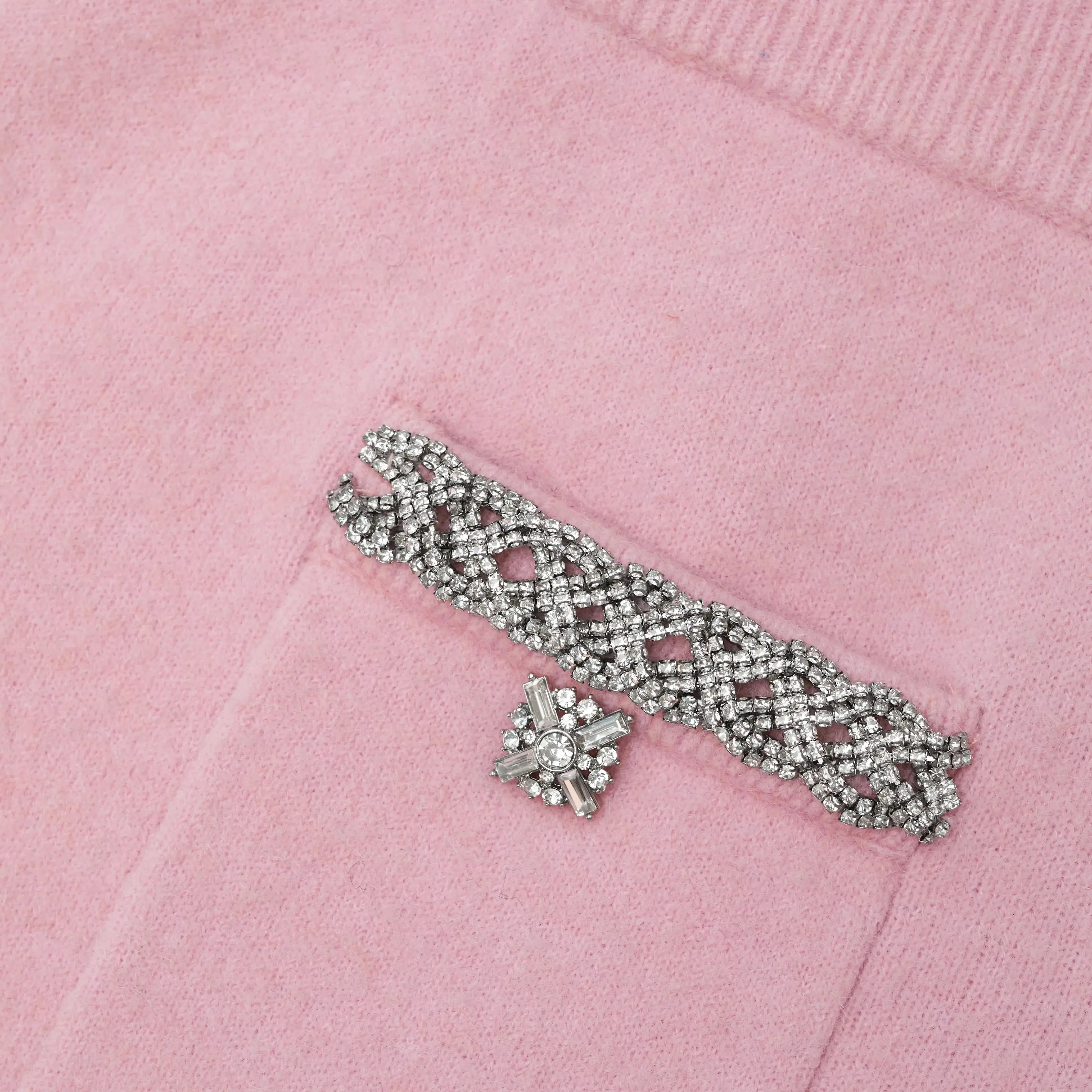 Pink Embellished Jacket & Skirt Matching Set