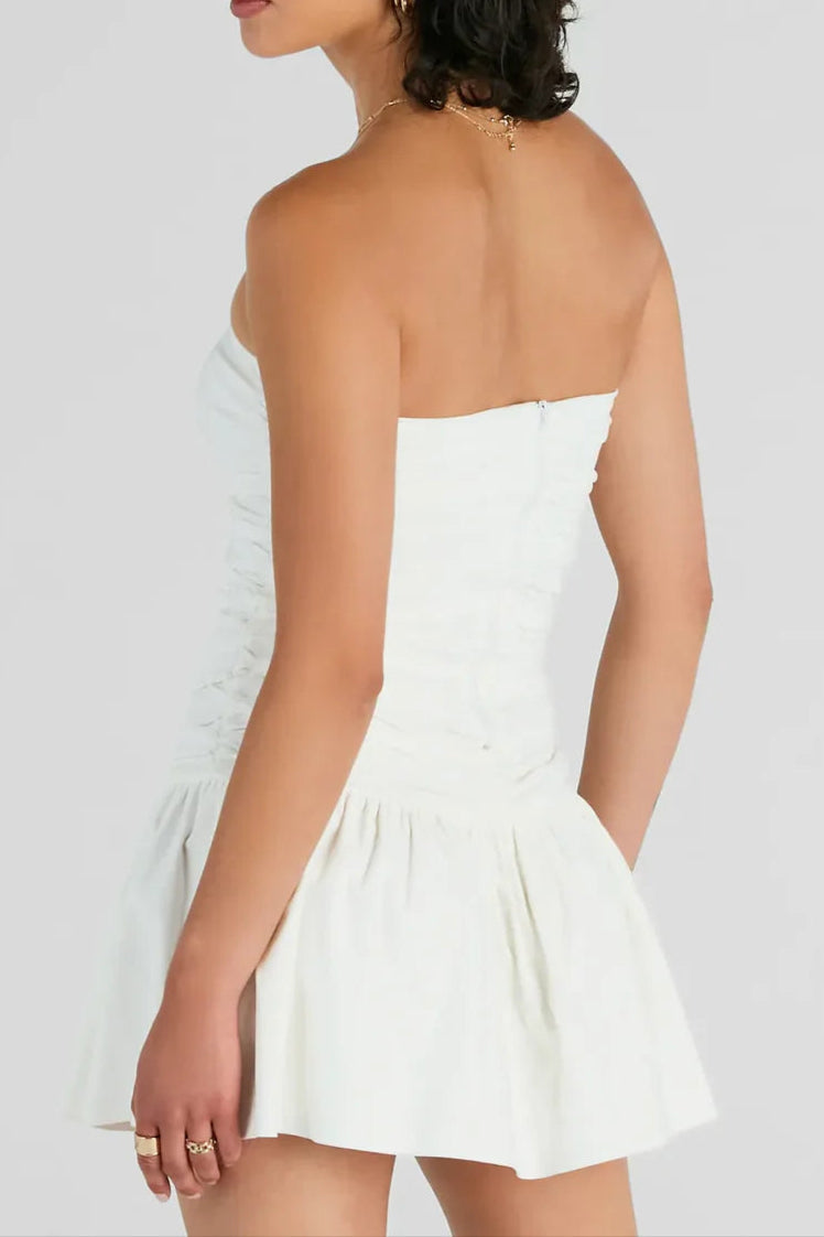 Mini Skater Dress in White