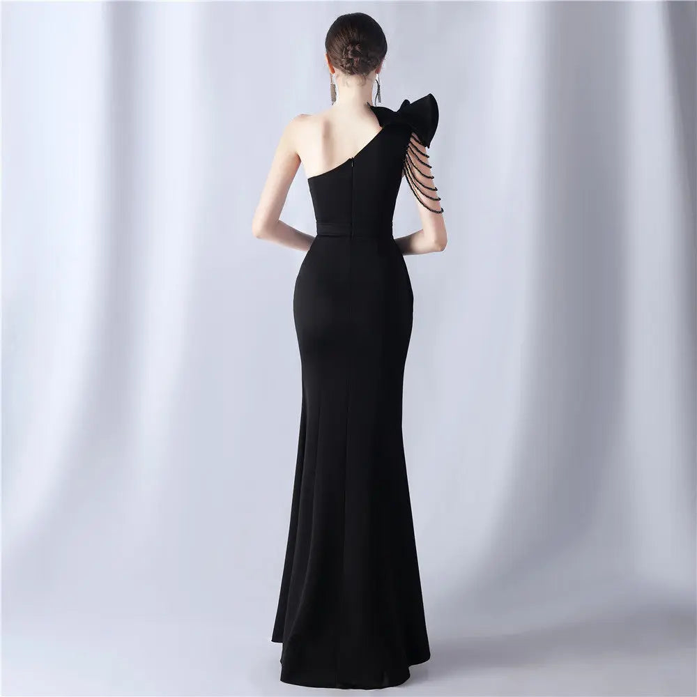 Crafted Flower With Beading Formal Dress