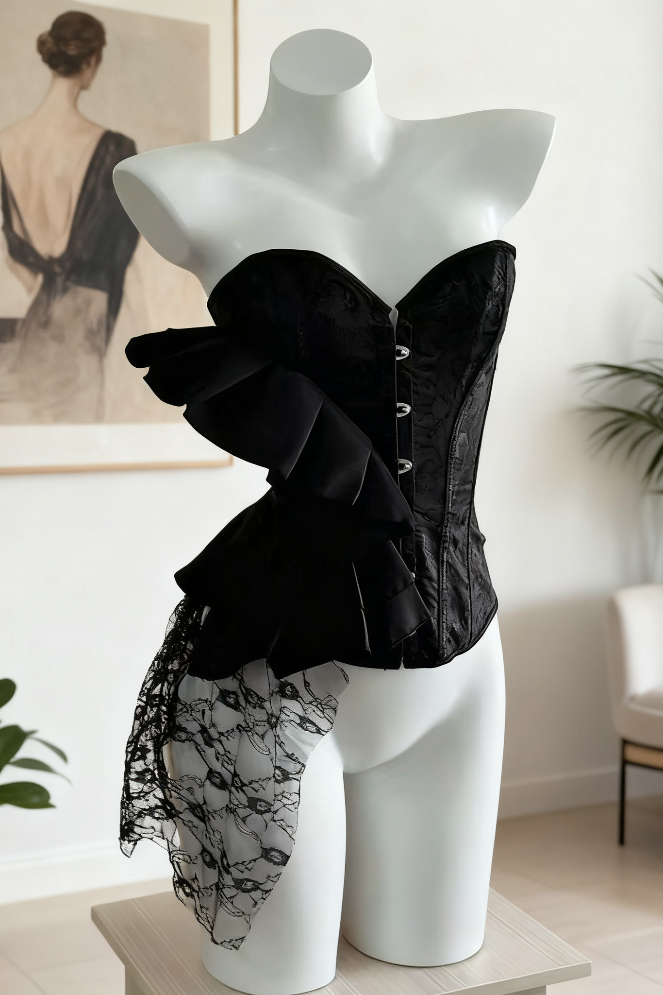 Retro Satin Corset Top