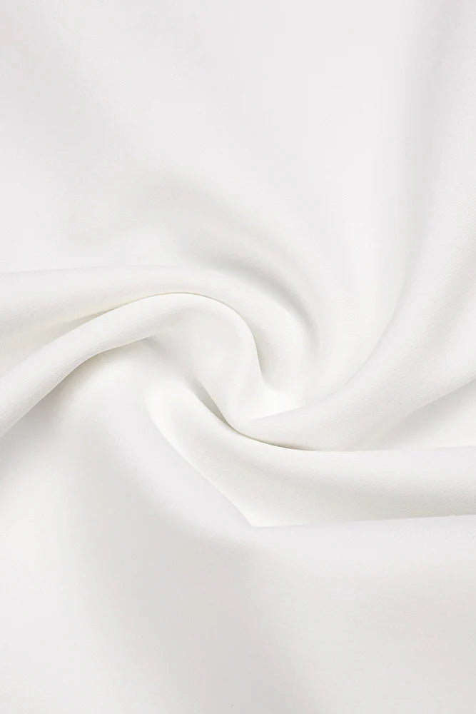Veiled Corset Maxi Dress in White