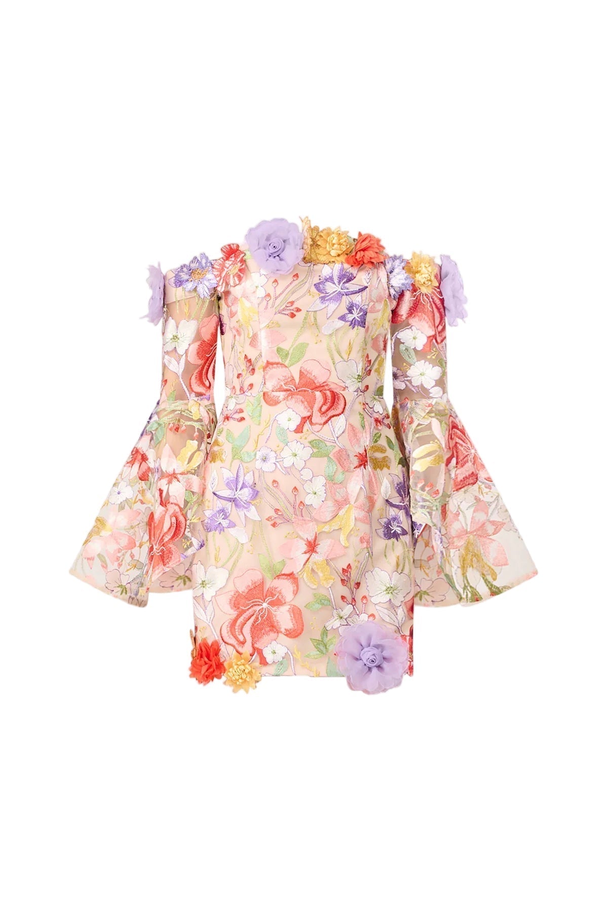 Off Shoulder Mini Dress in Floral