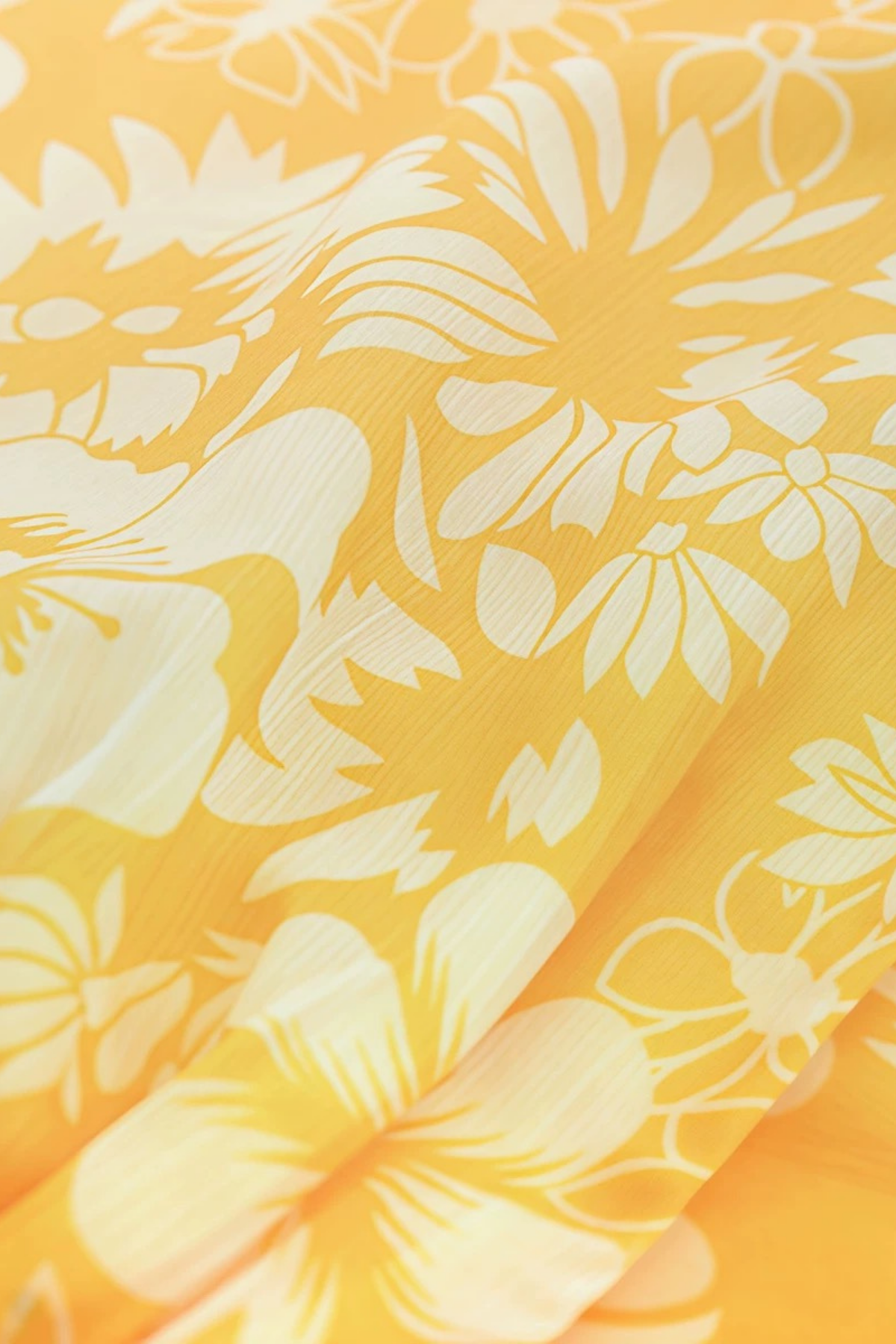 Floral Ruffle V-neck Yellow Maxi Dress