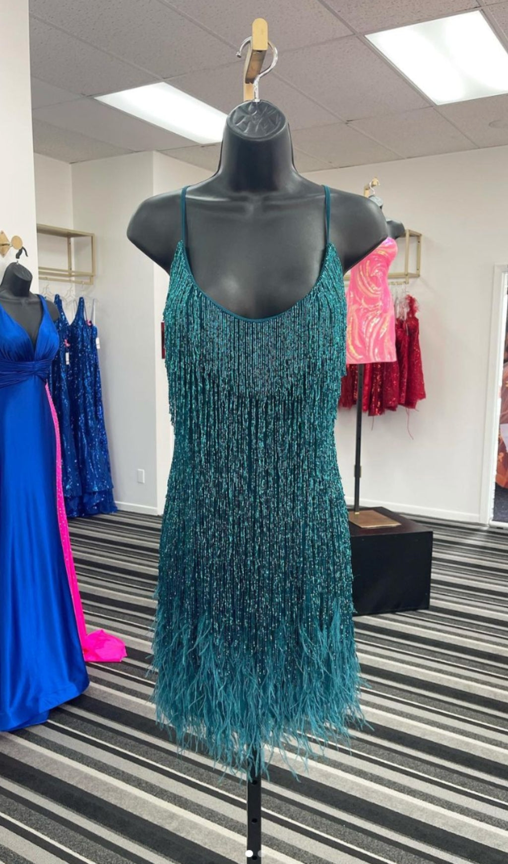 Feather Mini Dress