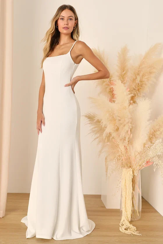 Blessed Romance White Sleeveless Button Back Maxi Dress