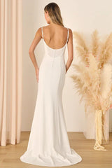 Blessed Romance White Sleeveless Button Back Maxi Dress