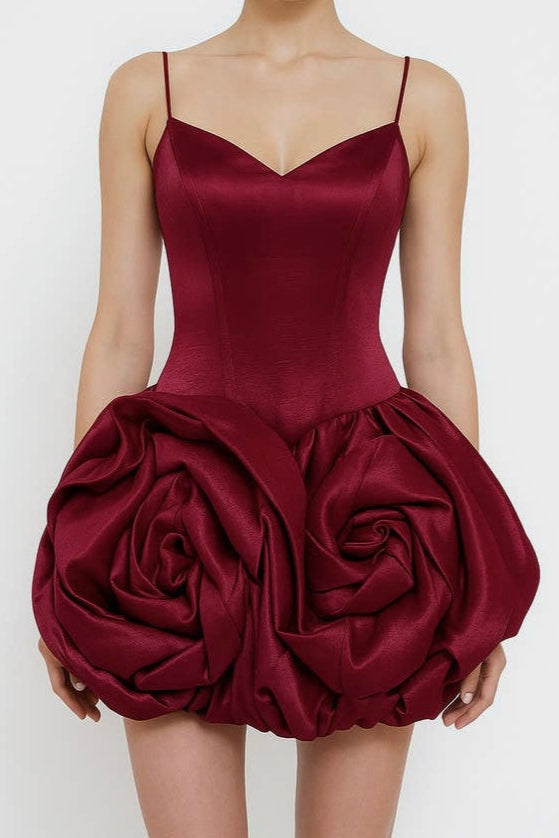 3D Flower Bud Mini Dress