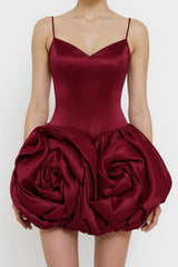 3D Flower Bud Mini Dress