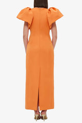 Embellished Maxi Dress Print in Tangerine