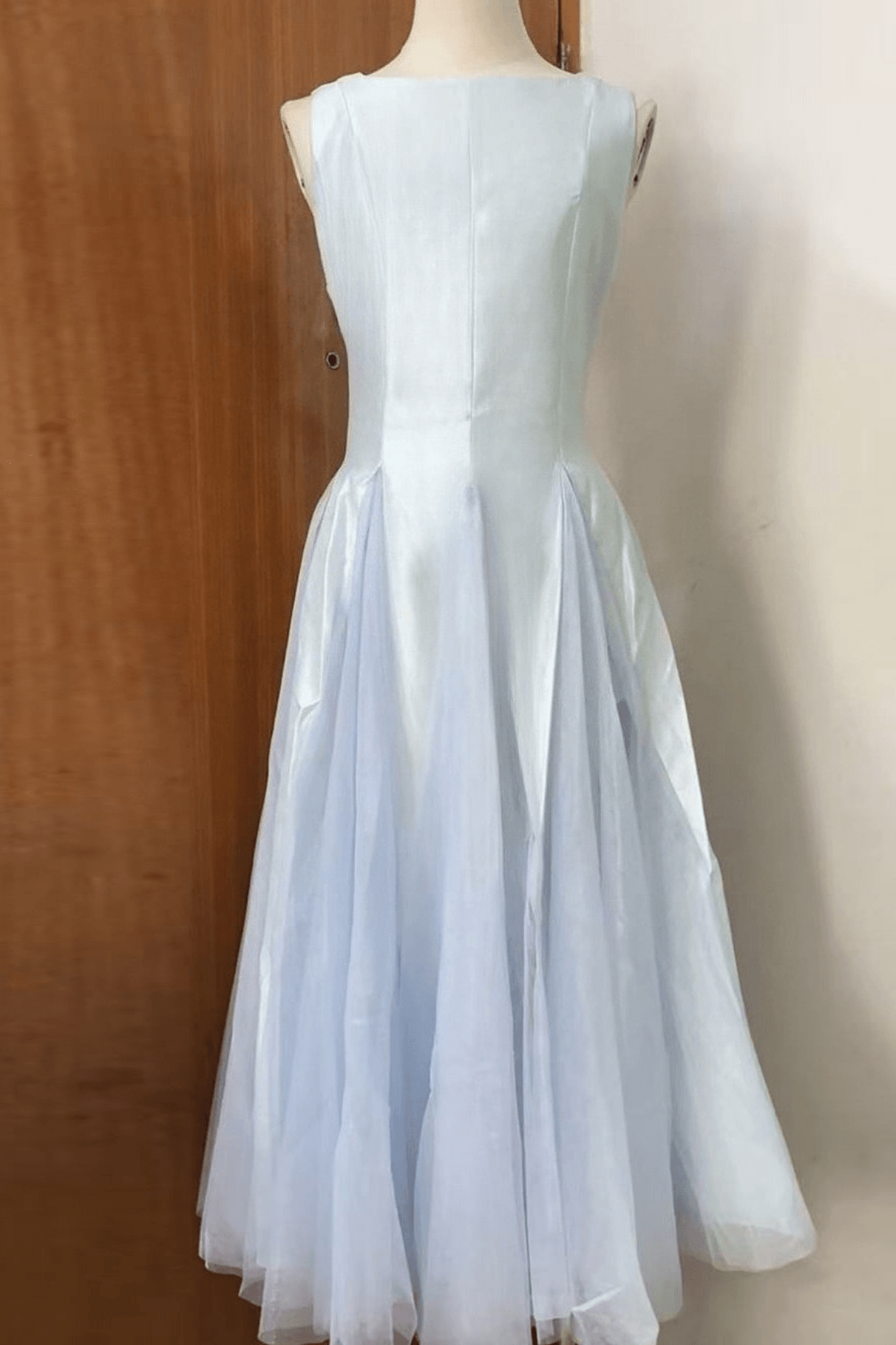 Light Blue A Line Midi Dress