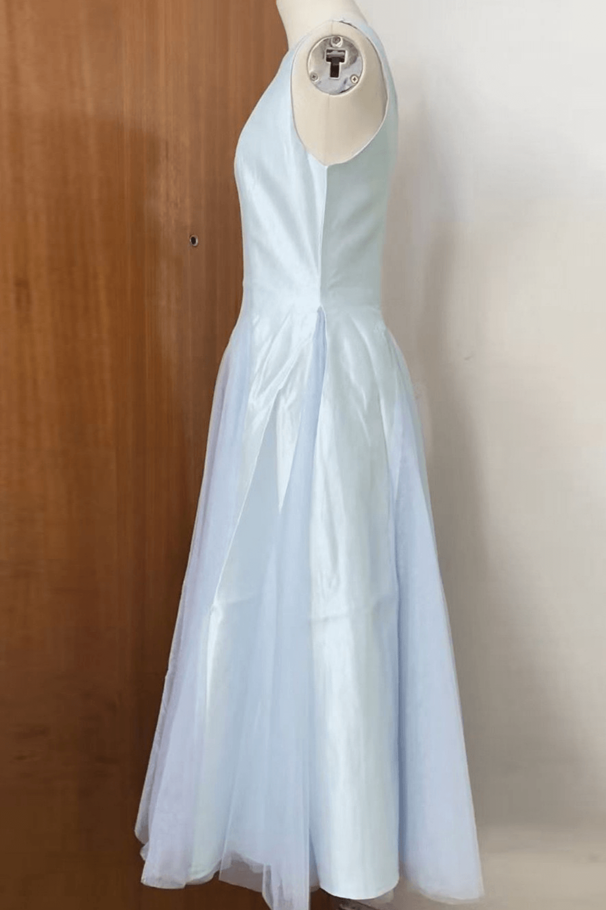 Light Blue A Line Midi Dress