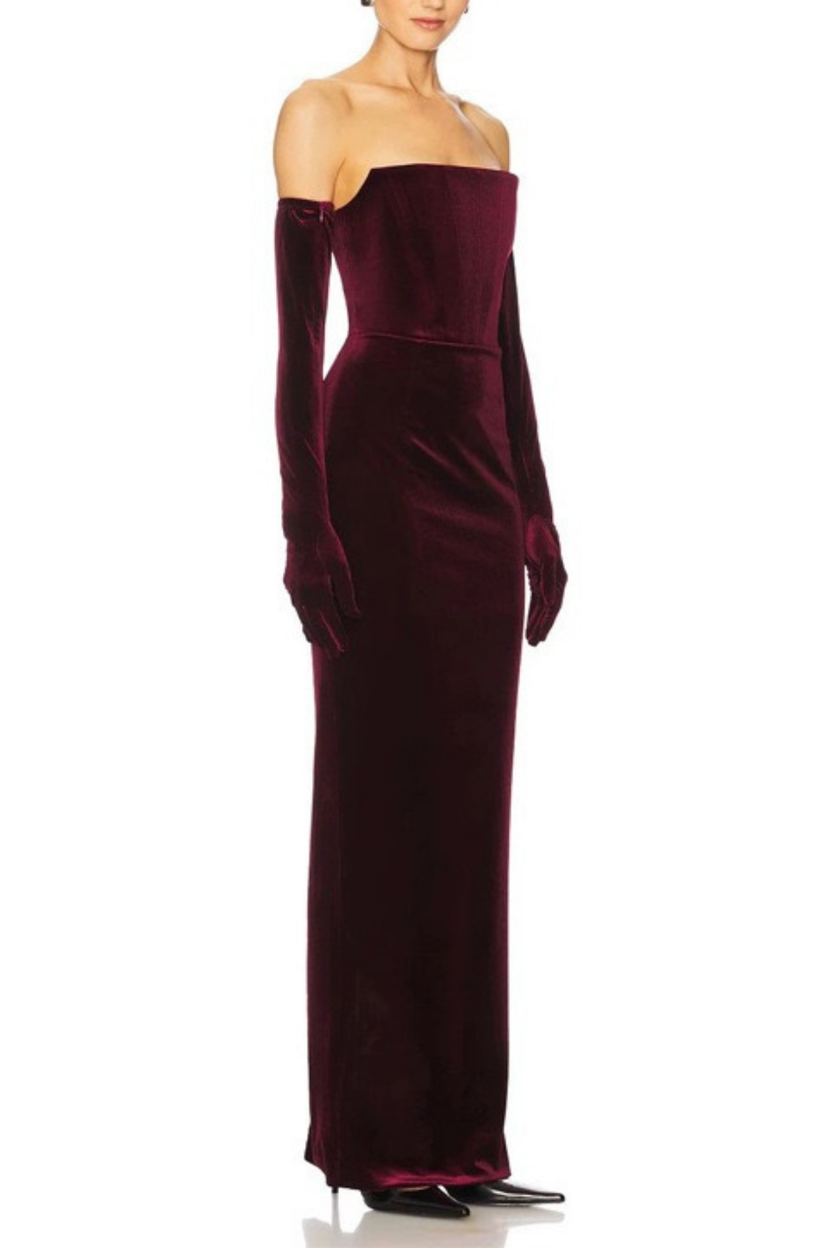 Maxi Dress with Long Gloves