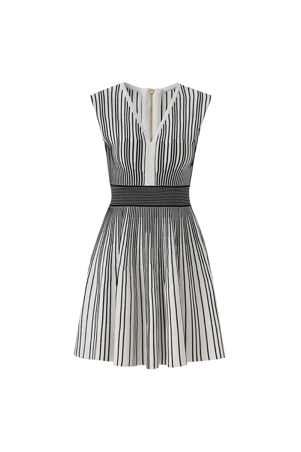 V-Neck Sleeveless Knit Mini Dress