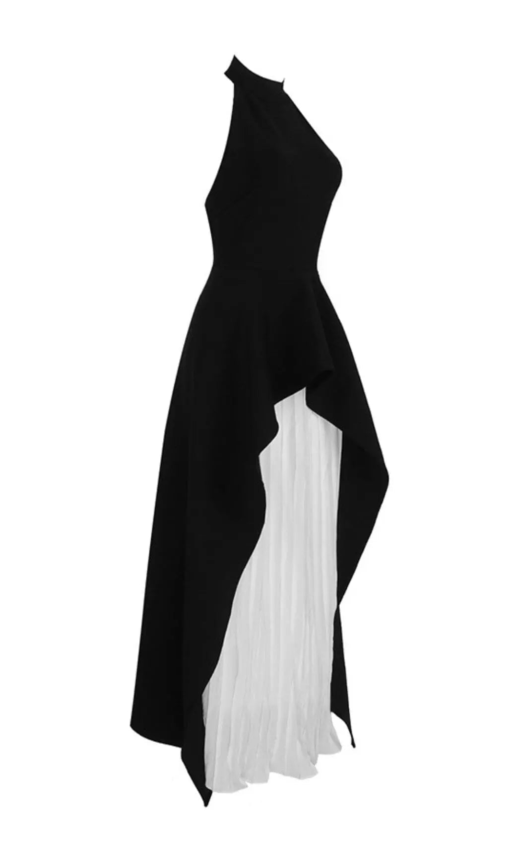 Bandage Halter Maxi Dress In Black and White