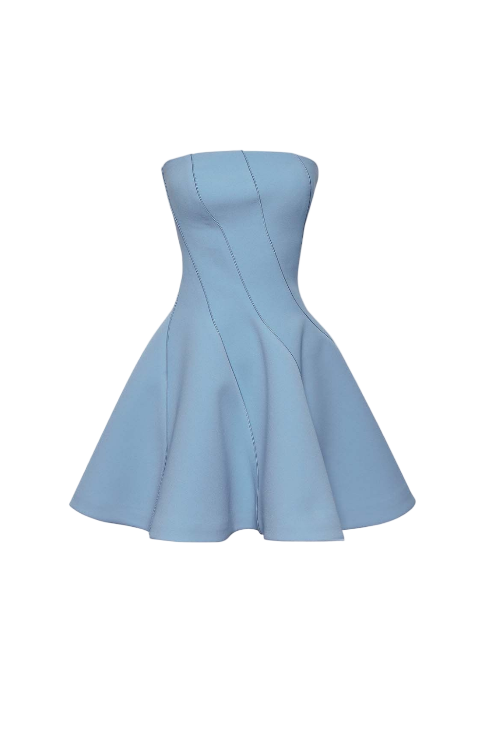 Off-Shoulder Sleeveless Mini Dress in Blue
