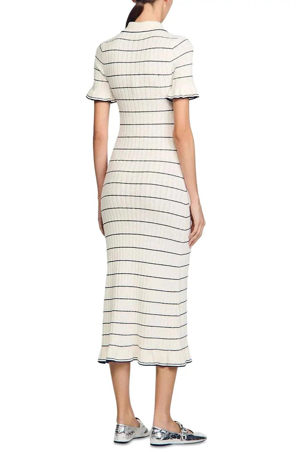 Knitted Maxi Dress in Ecru