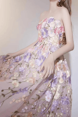 French Style Heavy Craft Floral Dress