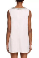 Rhinestones EmbellIshed Mini Dress in White
