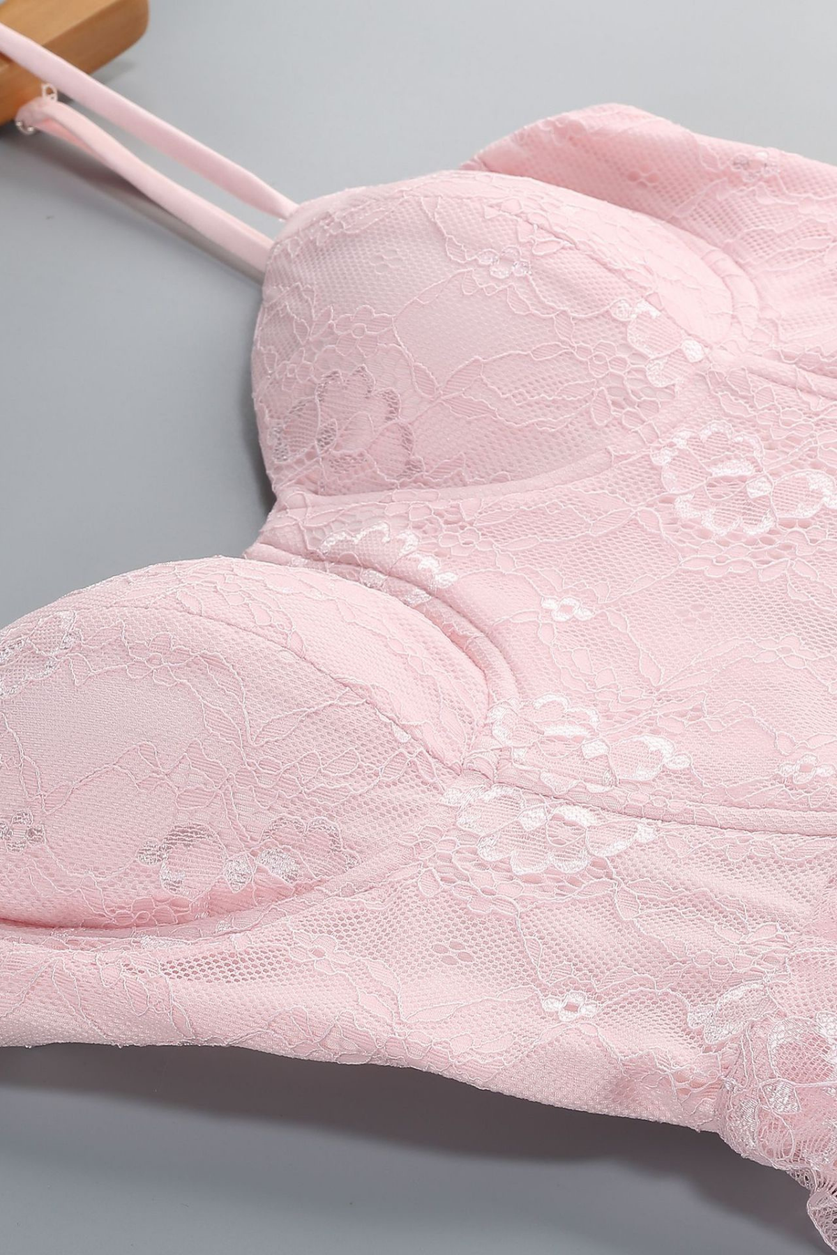 Seren Pink Strap Lace Dress