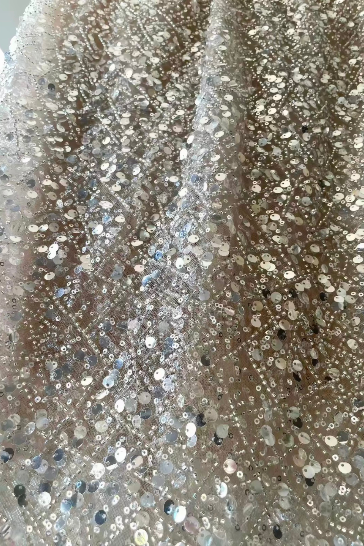 Shimmer Champagne Gold Sequin Dress