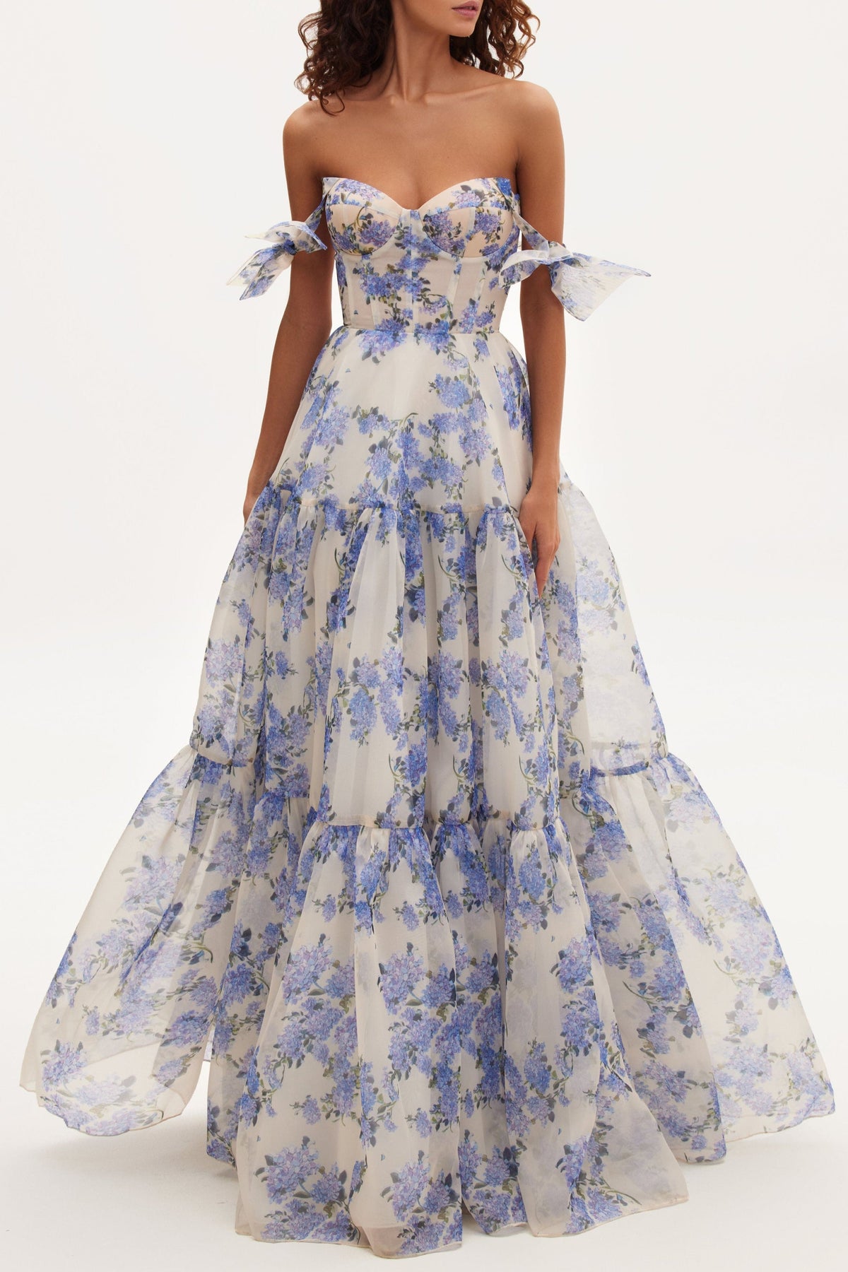 Floral Maxi Tie-Strap Dress