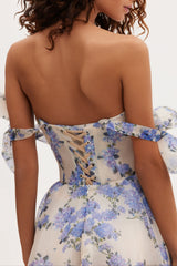 Floral Maxi Tie-Strap Dress