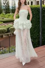 Ruffle Lace Maxi Fairy Dress