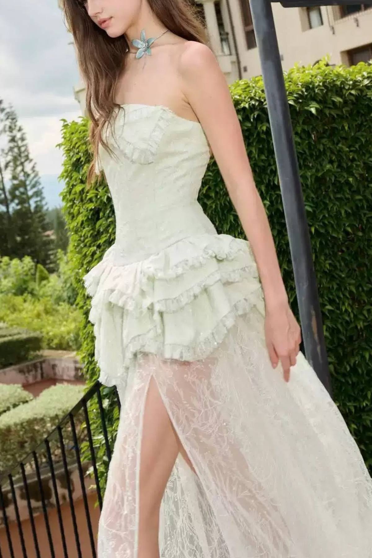Ruffle Lace Maxi Fairy Dress