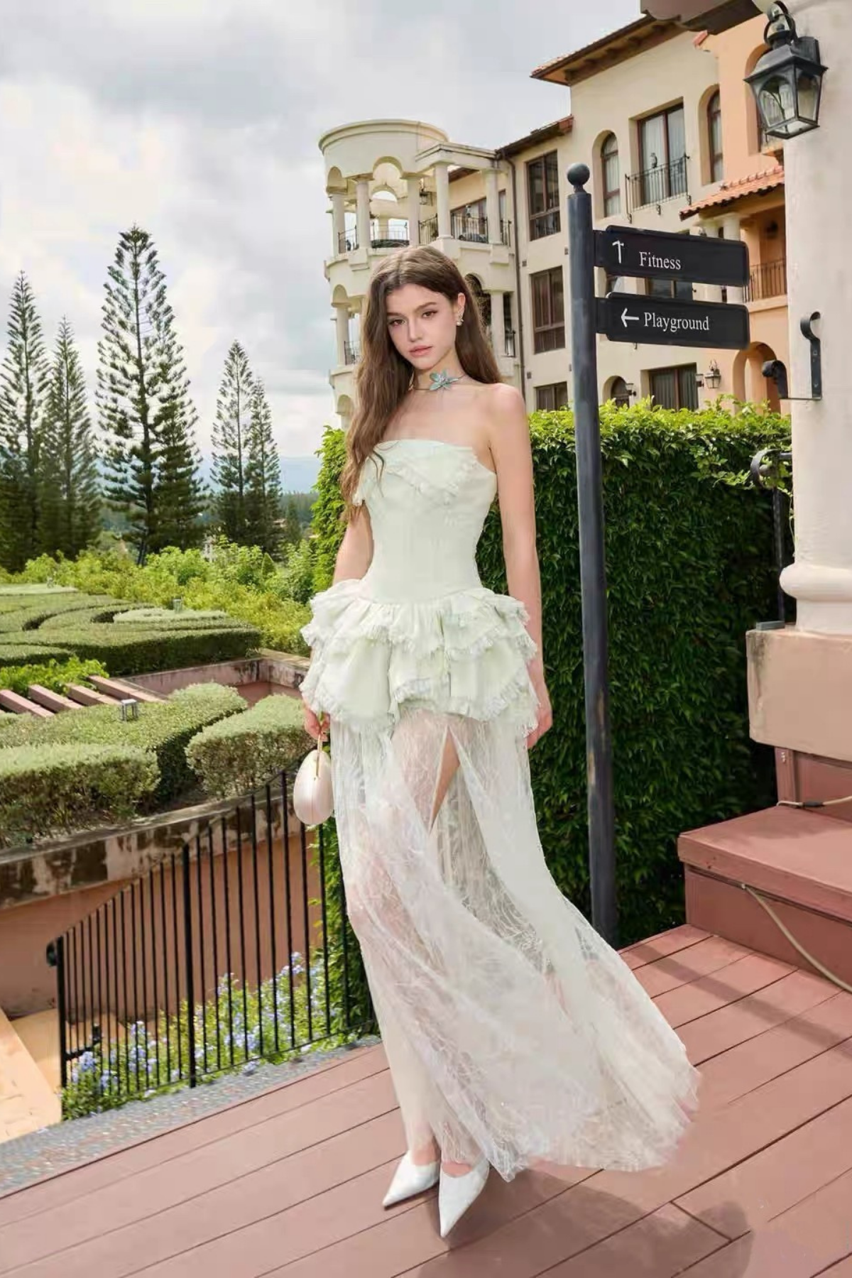 Ruffle Lace Maxi Fairy Dress