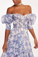 Blue maxi princess dress