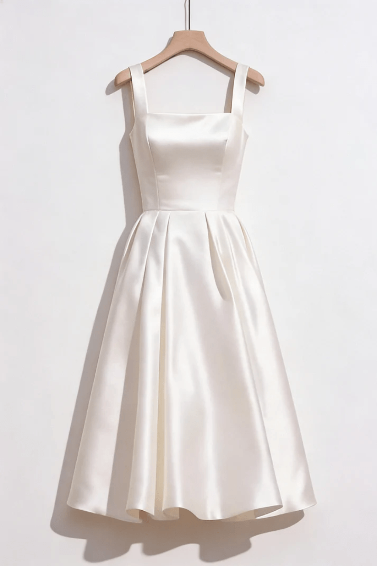 Minimalist Strap Midi Dress - Off-White
