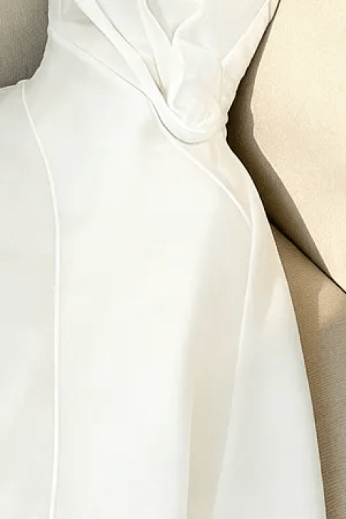 Layered Organza Midi Dress in White