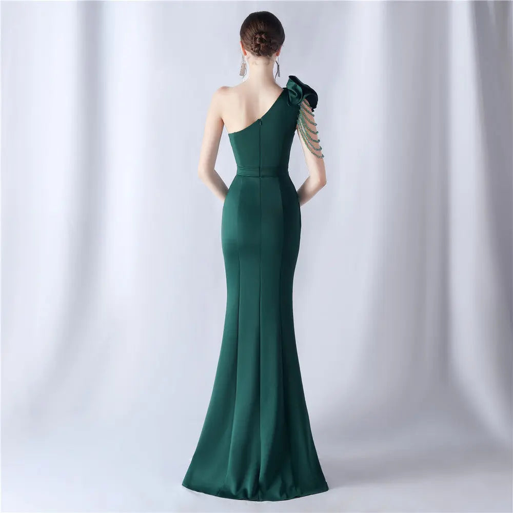 Crafted Flower With Beading Formal Dress