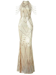 Sequin Chain Prom Dress