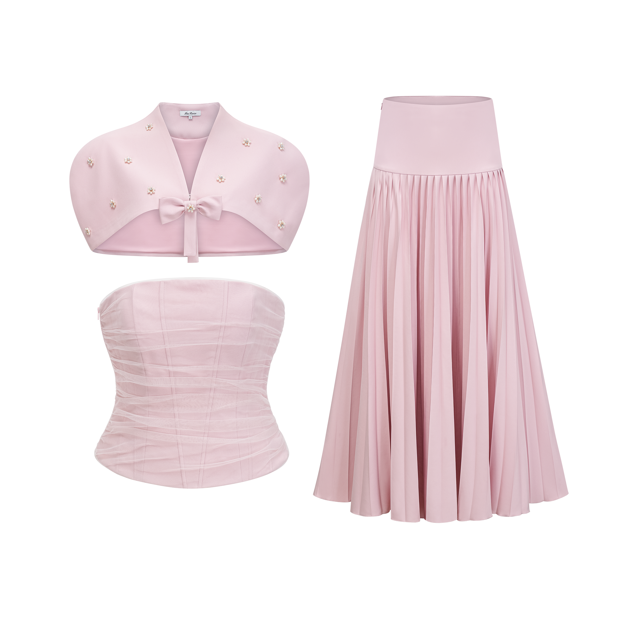 Cape Corset Maxi Dress