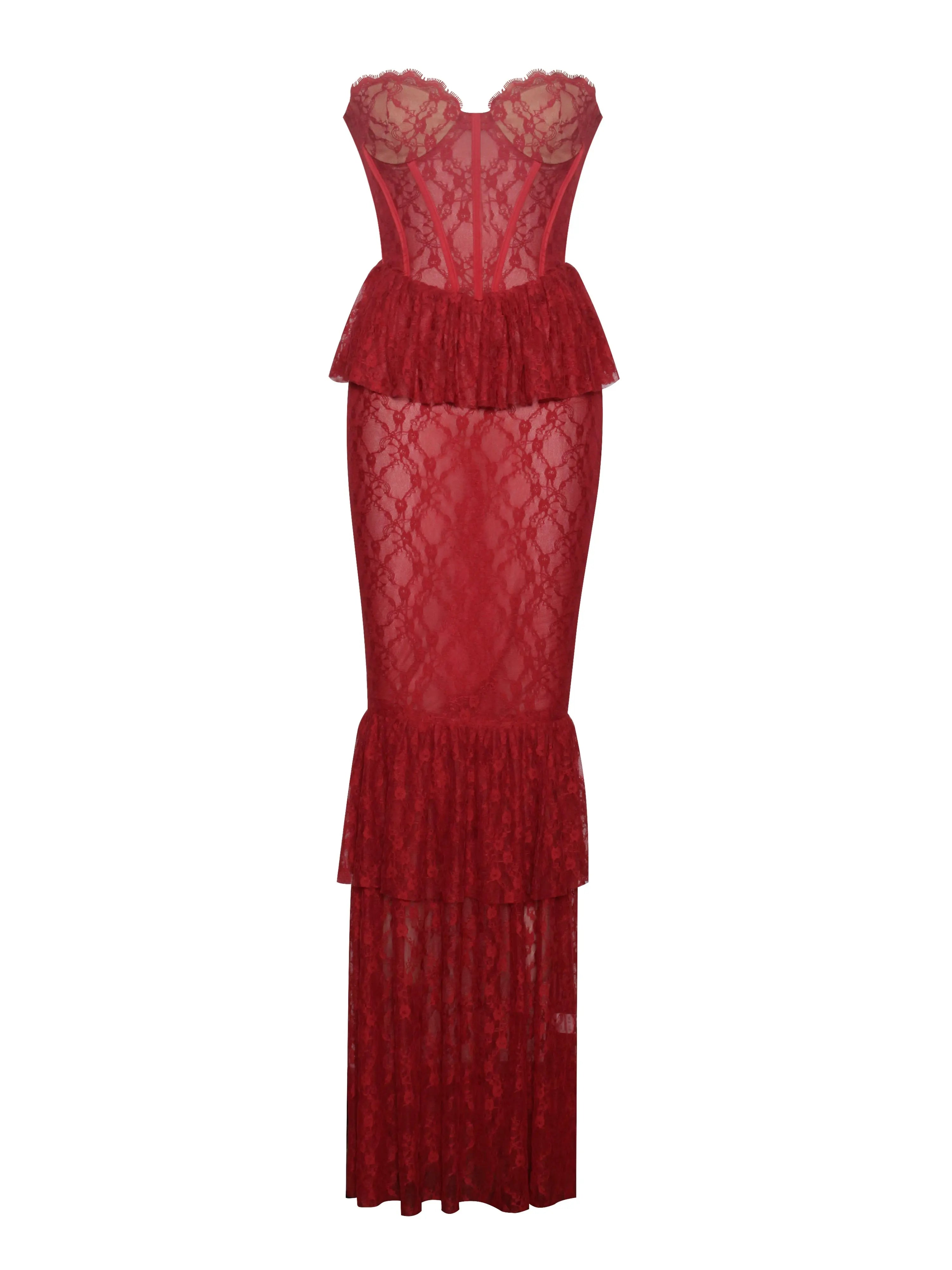 Lace Corset Maxi Dress