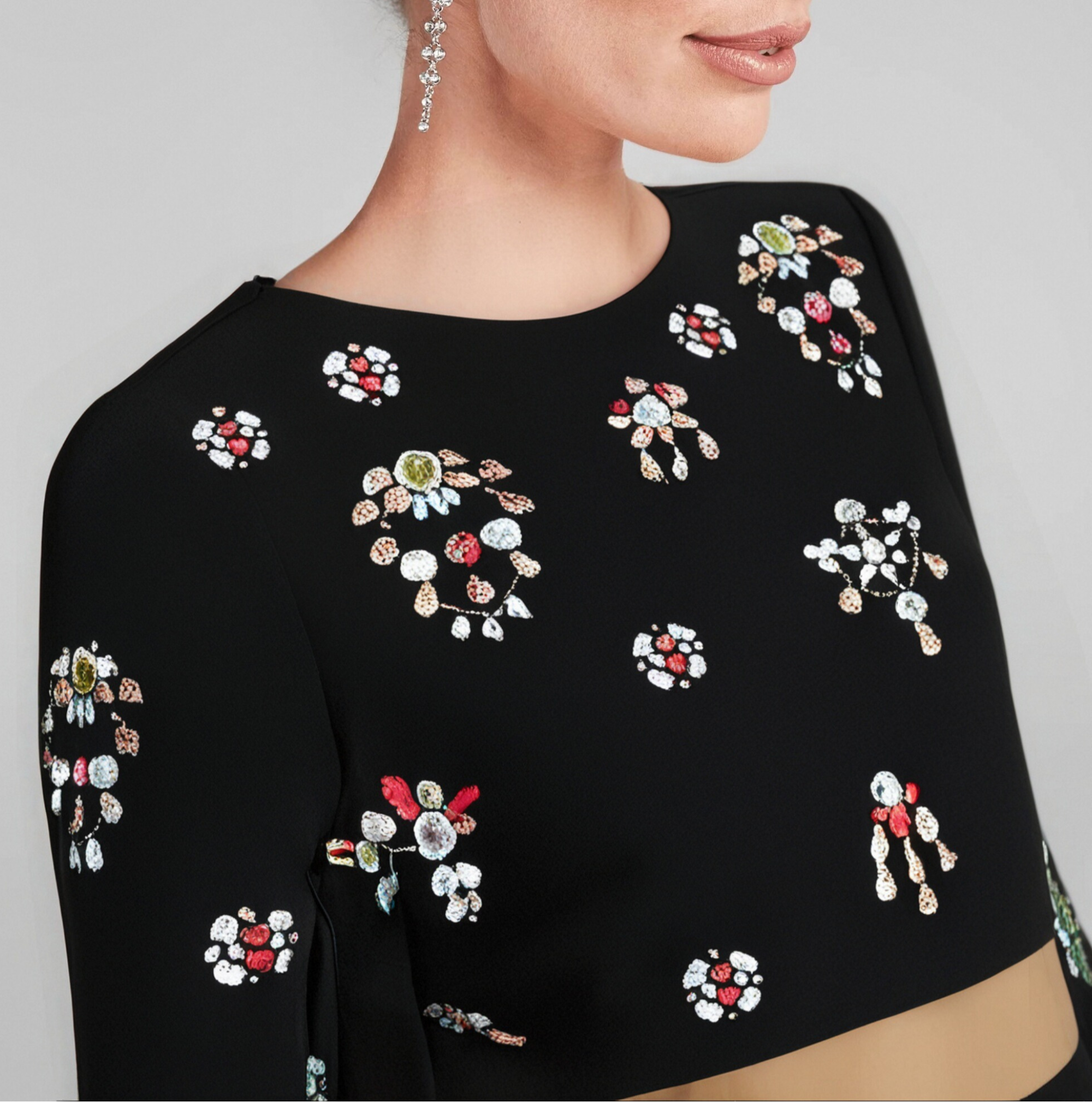 Rhinestone Embellished Skirt Sets