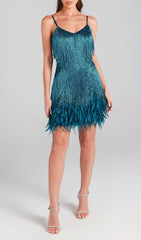 Feather Mini Dress