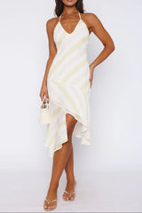 Backless Citrus Midi Dress in ivory